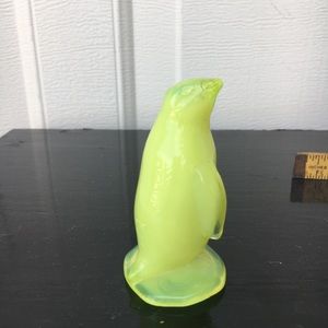 Vaseline Glass Penguin Vintage